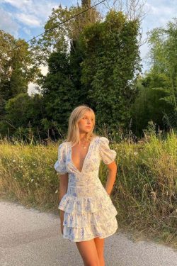 Andie Ruffle Mini Dress - Y2K Summer Outfit, 90s Grunge Fashion, Retro Style, Pastel Goth