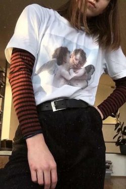 Angels United Y2K Baby Tee - Retro 90s Grunge, Summer Outfits, Popstar & Club Fashion