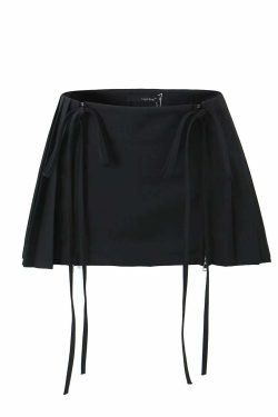 Angie Strappy Mini Skirt - Y2K Summer Grunge Outfit, 90s Fashion, Retro Goth, Y2K Party Look