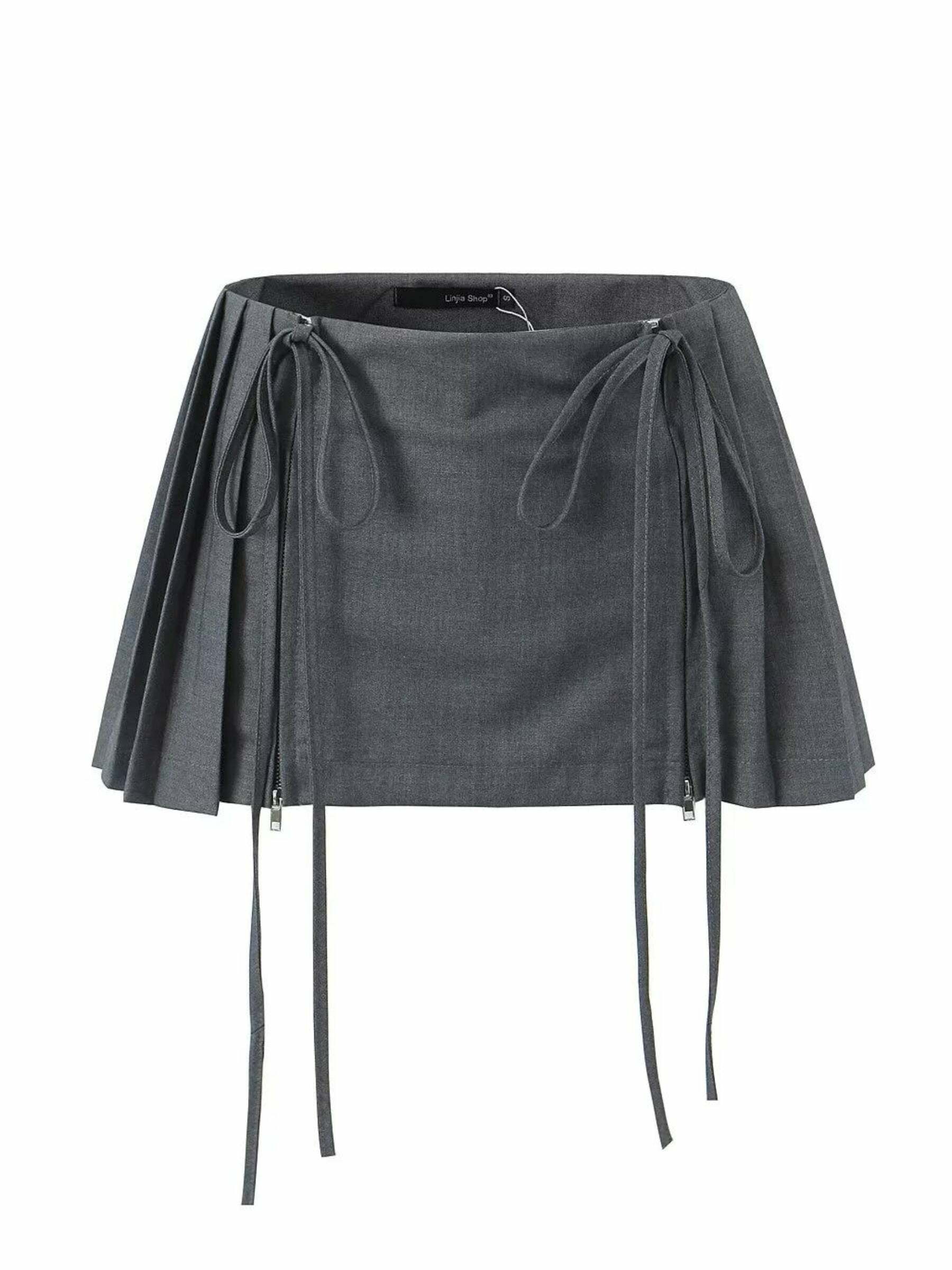 Angie Strappy Mini Skirt - Y2K Summer Grunge Outfit, 90s Fashion, Retro Goth, Y2K Party Look