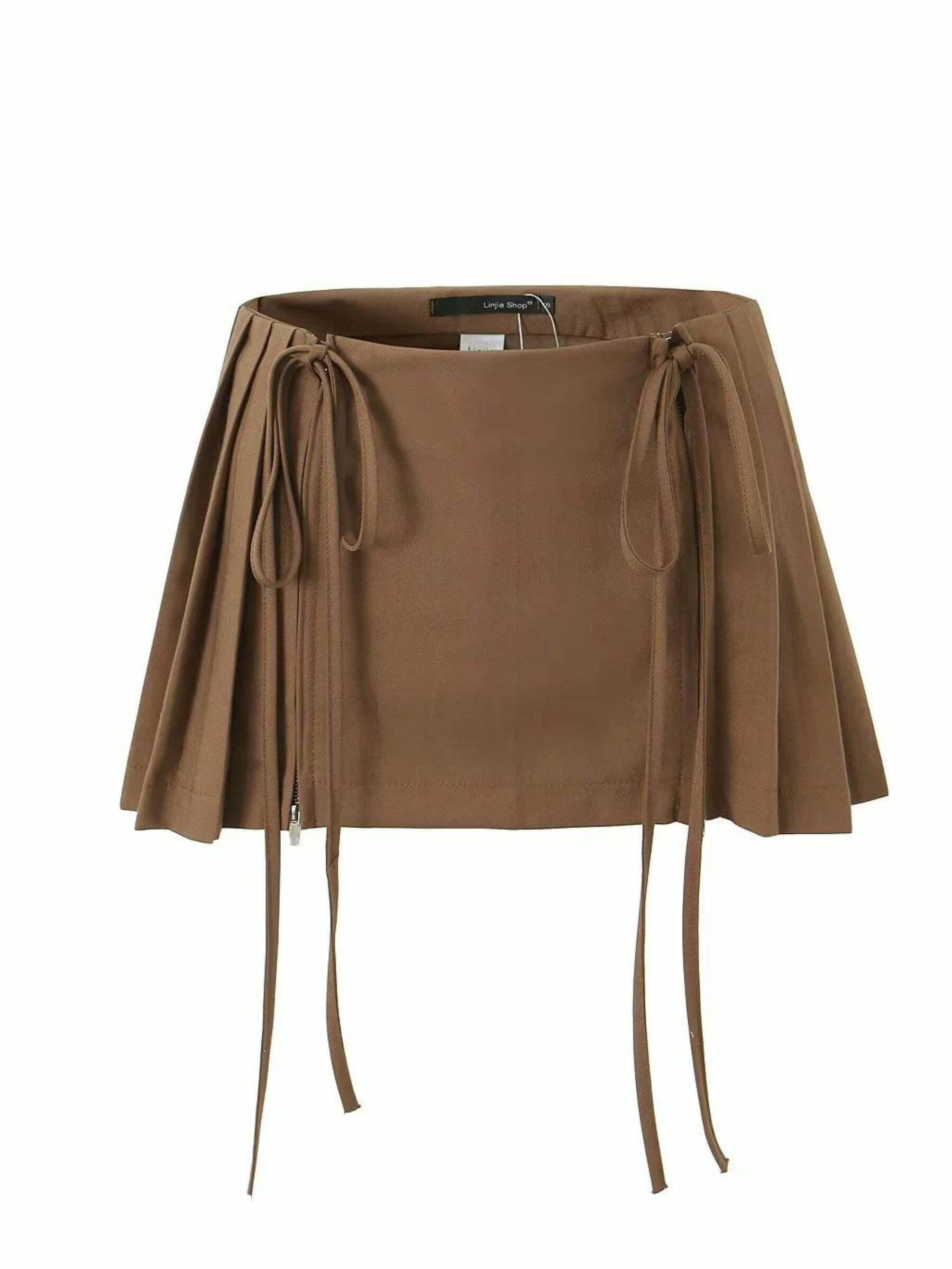Angie Strappy Mini Skirt - Y2K Summer Grunge Outfit, 90s Fashion, Retro Goth, Y2K Party Look