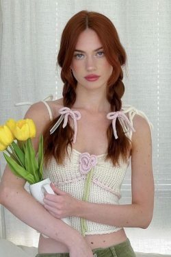 Annelyse Crochet Top - Y2K Summer Grunge, 90s Retro, Pastel Goth, Y2K Party & Club Outfits