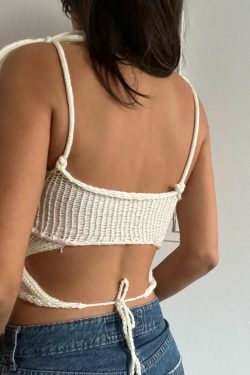 Annelyse Crochet Top - Y2K Summer Grunge, 90s Retro, Pastel Goth, Y2K Party & Club Outfits