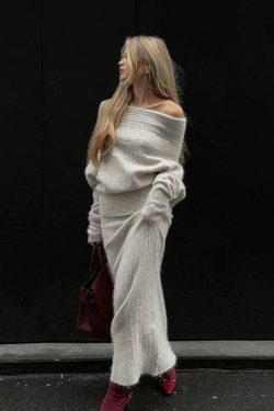 Anorah Knitted Skirt Set - Y2K Summer, 90s Fashion, Grunge, Retro, Pastel Goth, Y2K