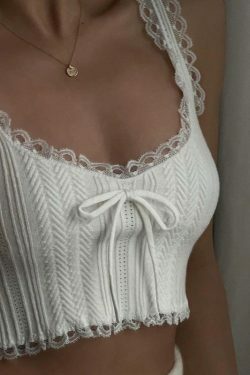 Anylah Lace Top - Y2K Summer Grunge, 90s Fashion, Retro Style, Pastel Goth, Y2K Party Outfit