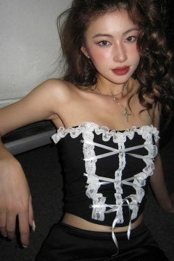 Areya Y2K Corset Crop Top - 90s Grunge, Retro Summer, Party & Club Outfits for Women