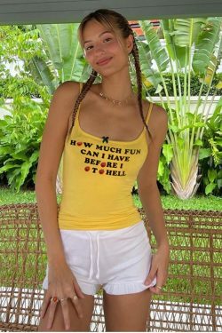 Aria Printed Tank Top - Y2K Summer Grunge, 90s Retro, Pastel Goth, Y2K Party & Club Outfits
