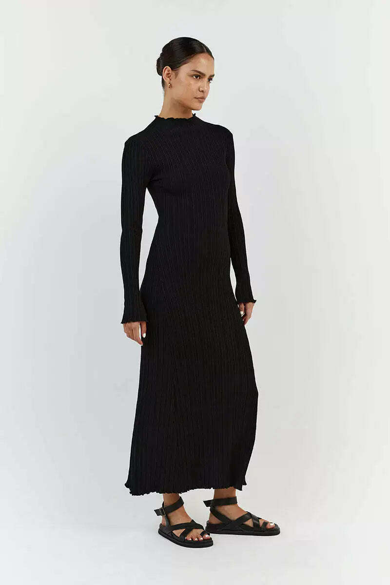 Arlene Knitted Midi Dress - Y2K Summer Grunge Outfit, 90s Fashion, Retro Style
