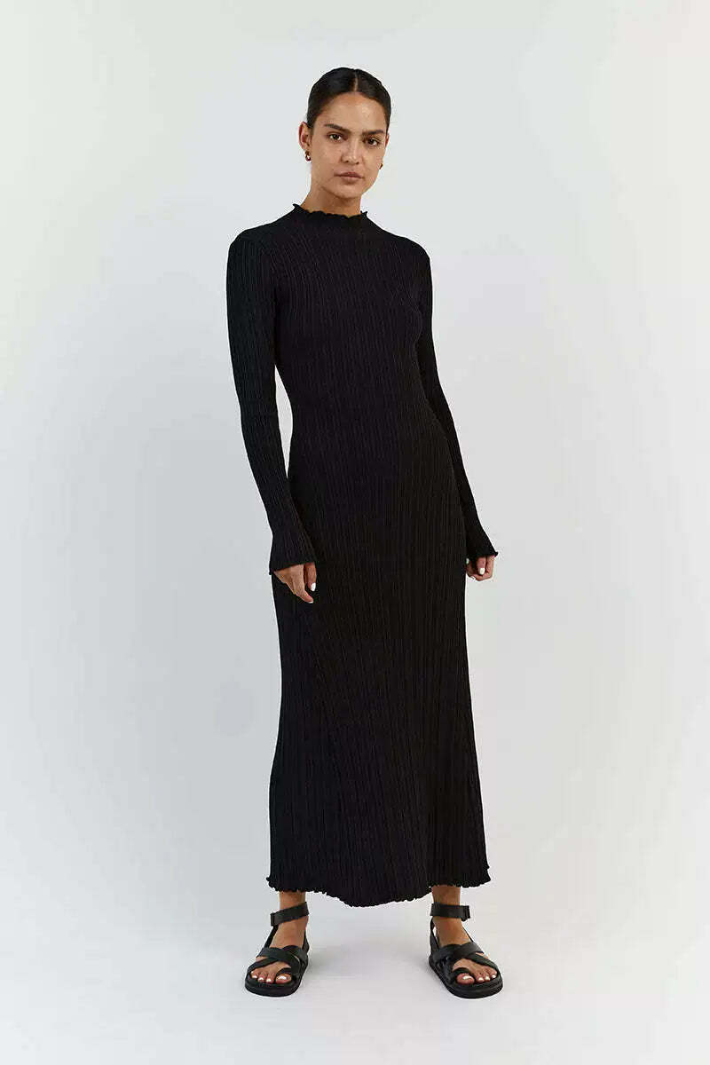 Arlene Knitted Midi Dress - Y2K Summer Grunge Outfit, 90s Fashion, Retro Style