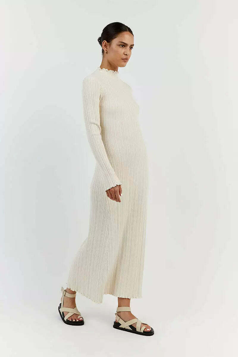 Arlene Knitted Midi Dress - Y2K Summer Grunge Outfit, 90s Fashion, Retro Style