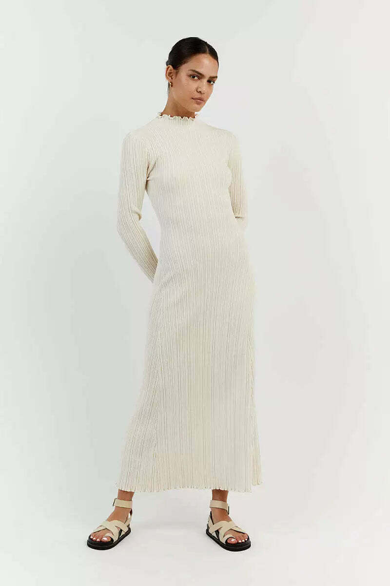 Arlene Knitted Midi Dress - Y2K Summer Grunge Outfit, 90s Fashion, Retro Style