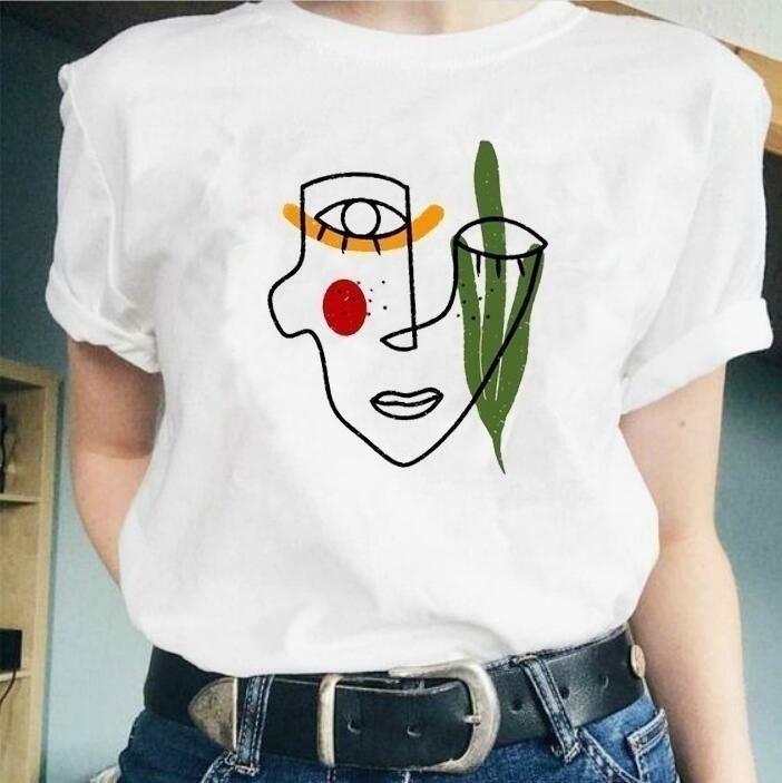 Art Face' T-Shirt - Y2K Summer Grunge, 90s Retro, Pastel Goth, Y2K Club & Party Outfits
