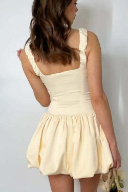 Ashleen Balloon Skirt Mini Dress - Y2K Summer, 90s Grunge, Retro, Pastel Goth, Y2K Party Outfit