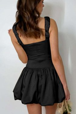 Ashleen Balloon Skirt Mini Dress - Y2K Summer, 90s Grunge, Retro, Pastel Goth, Y2K Party Outfit