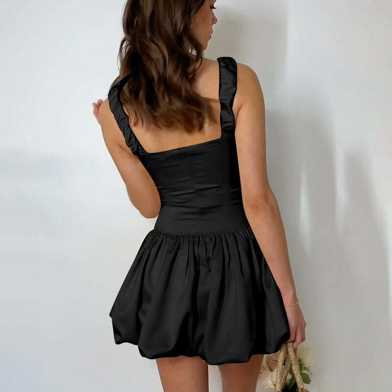 Ashleen Balloon Skirt Mini Dress - Y2K Summer, 90s Grunge, Retro, Pastel Goth, Y2K Party Outfit