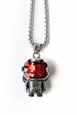 Astrobear Titanium Steel Pendant Necklace - Y2K Grunge, 90s Retro, Gothic, and Pastel Goth Style