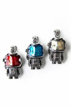 Astrobear Titanium Steel Pendant Necklace - Y2K Grunge, 90s Retro, Gothic, and Pastel Goth Style