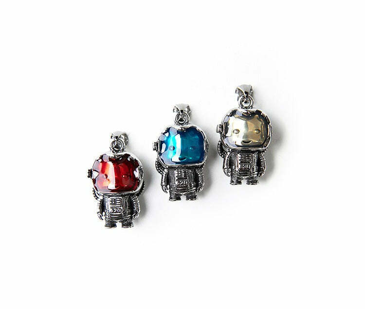 Astrobear Titanium Steel Pendant Necklace - Y2K Grunge, 90s Retro, Gothic, and Pastel Goth Style