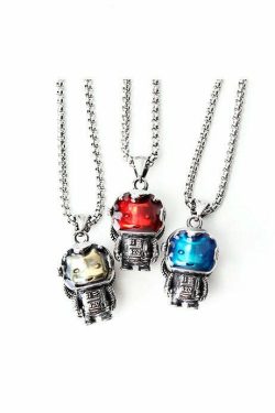 Astrobear Titanium Steel Pendant Necklace - Y2K Grunge, 90s Retro, Gothic, and Pastel Goth Style