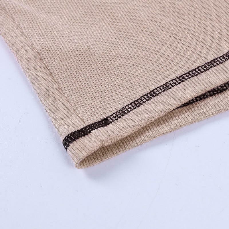 Ateje Beige Tank Top - Y2K Summer Grunge, 90s Retro, Pastel Goth, Y2K Party & Club Out