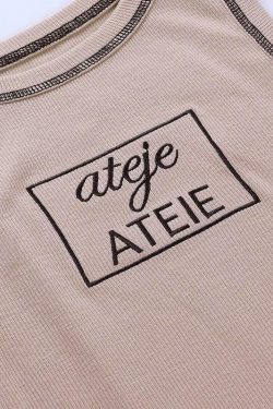 Ateje Beige Tank Top - Y2K Summer Grunge, 90s Retro, Pastel Goth, Y2K Party & Club Out