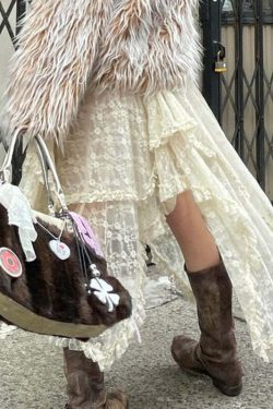 Avalyn Lace Midi Skirt - Y2K Summer, 90s Fashion, Grunge, Retro, Pastel Goth, Y2K Party