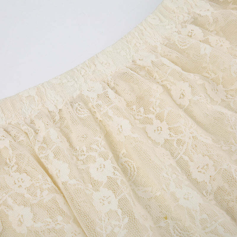 Avalyn Lace Midi Skirt - Y2K Summer, 90s Fashion, Grunge, Retro, Pastel Goth, Y2K Party
