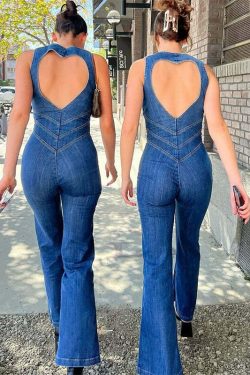 Avina Denim Jumpsuit - Y2K Summer Outfit, 90s Grunge Fashion, Retro Style, Y2K Club & Party Look