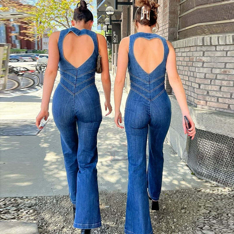 Avina Denim Jumpsuit - Y2K Summer Outfit, 90s Grunge Fashion, Retro Style, Y2K Club & Party Look