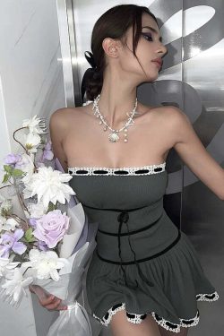 Axel Strapless Dress - Y2K Summer Grunge Outfit, 90s Fashion, Retro Style, Y2K Party Look