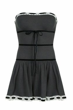 Axel Strapless Dress - Y2K Summer Grunge Outfit, 90s Fashion, Retro Style, Y2K Party Look