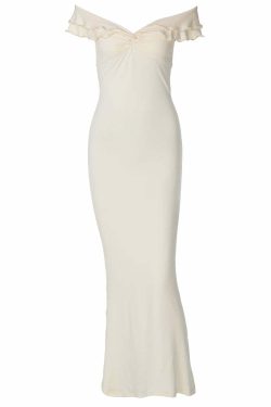 Ayleen Off Shoulder Maxi Dress - Y2K Summer, 90s Fashion, Grunge, Retro, Pastel Goth, Party Outfit