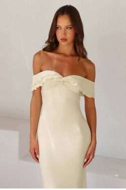 Ayleen Off Shoulder Maxi Dress - Y2K Summer, 90s Fashion, Grunge, Retro, Pastel Goth, Party Outfit
