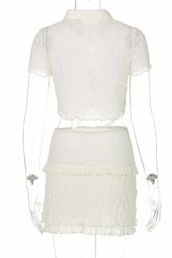 Azul Set: Y2K Summer & 90s Grunge Outfit - Retro Style, Baby Tees, Skirts, and Popstar V