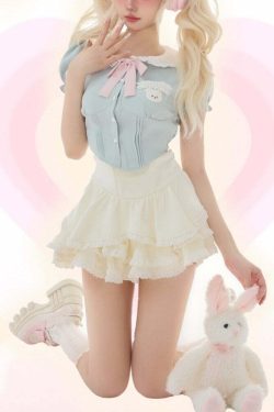 Baby Blue Dollette Bloomers Set - Y2K Summer, 90s Fashion, Grunge, Retro, Pastel Goth Outfits