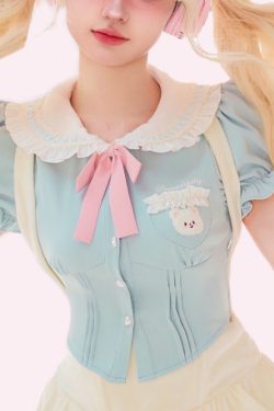 Baby Blue Dollette Bloomers Set - Y2K Summer, 90s Fashion, Grunge, Retro, Pastel Goth Outfits
