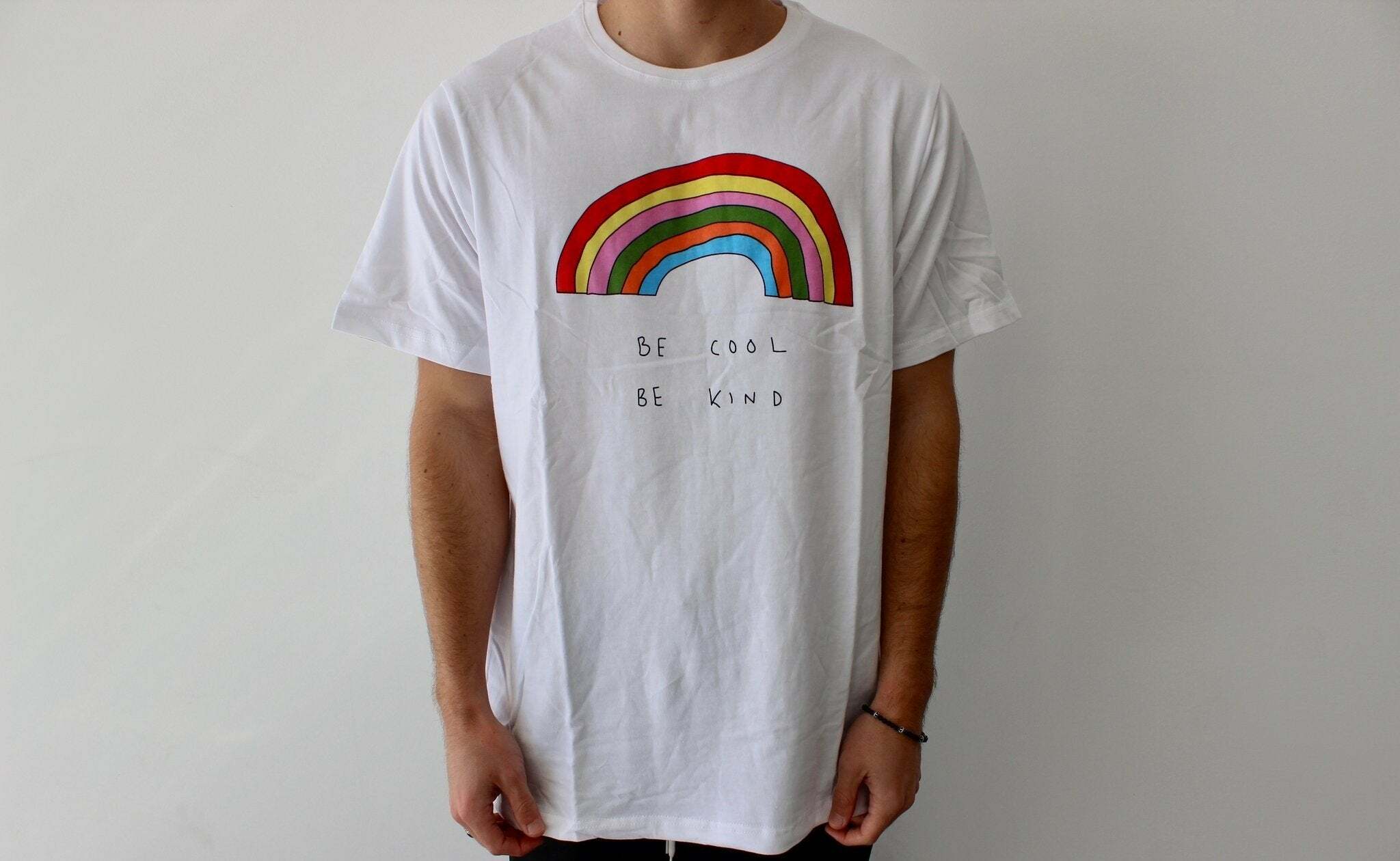 Be Cool Be Kind Rainbow T-Shirt - Y2K Summer, 90s Grunge, Retro, Pastel Goth, Y2K Pop