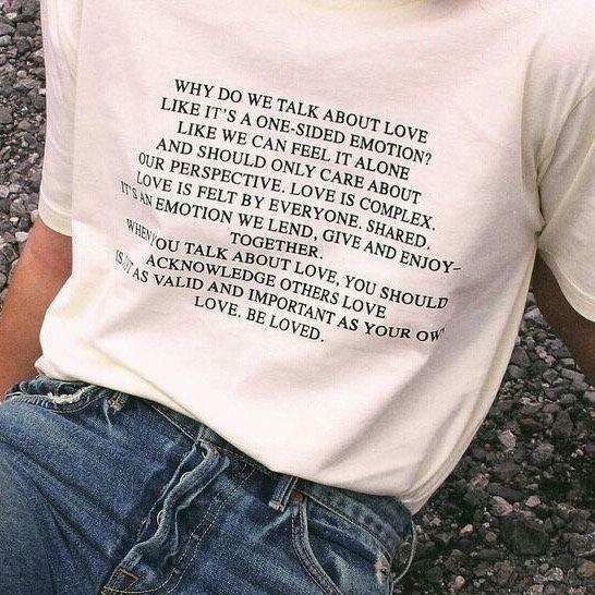 Be Loved' T-Shirt - Y2K Summer Grunge, 90s Retro, Pastel Goth, Y2K Popstar & Club