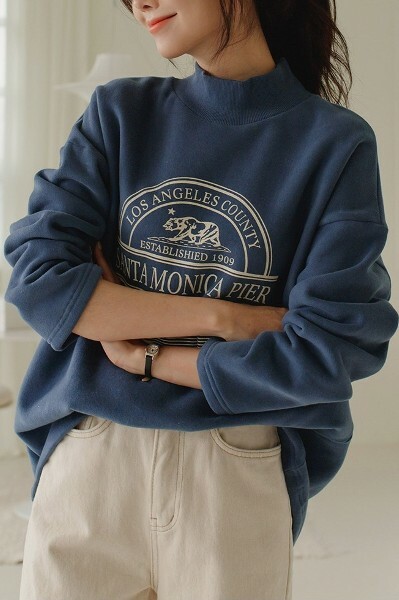 Bear Print Double Fleeced Long Sweatshirt - Y2K Grunge, 90s Retro, Pastel Goth, Summer Y2K Out