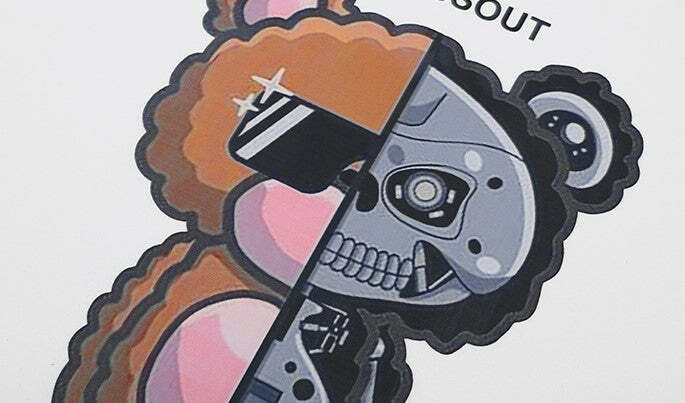 Bearminator Tee - Y2K Summer Grunge Outfit, 90s Fashion, Retro Style, Y2K Popstar, Gothic Y2
