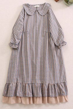 Beautiful Red Plaid Ruffled Cotton Dress - Y2K Summer, 90s Grunge, Retro Style, Baby Tees