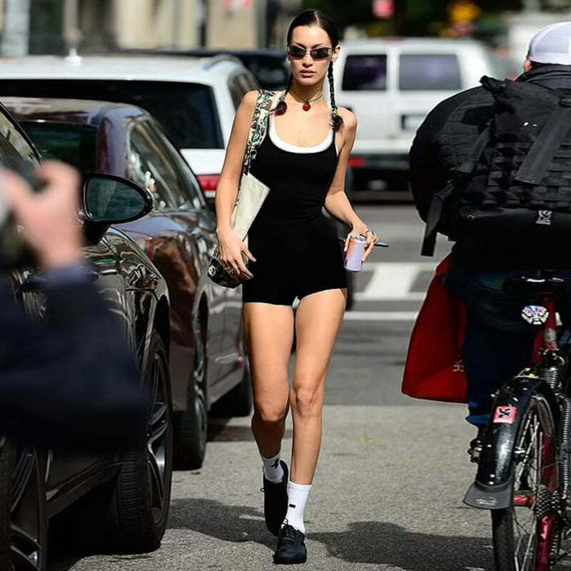 Bella Basic Romper - Y2K Summer Outfit, 90s Fashion, Grunge, Retro Style, Y2K Club & Party Look