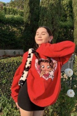 Betty Boop x Sour Puff Sweater - Y2K Grunge, 90s Retro, Pastel Goth, Summer Y2K Out