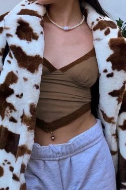 Betty V-Neck Crop Top - Y2K Summer, 90s Fashion, Grunge, Retro, Pastel Goth, Y2K