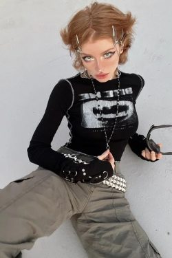 Bite Me Crop Top - Y2K Summer Grunge, 90s Retro, Pastel Goth, Y2K Party & Club Outfits