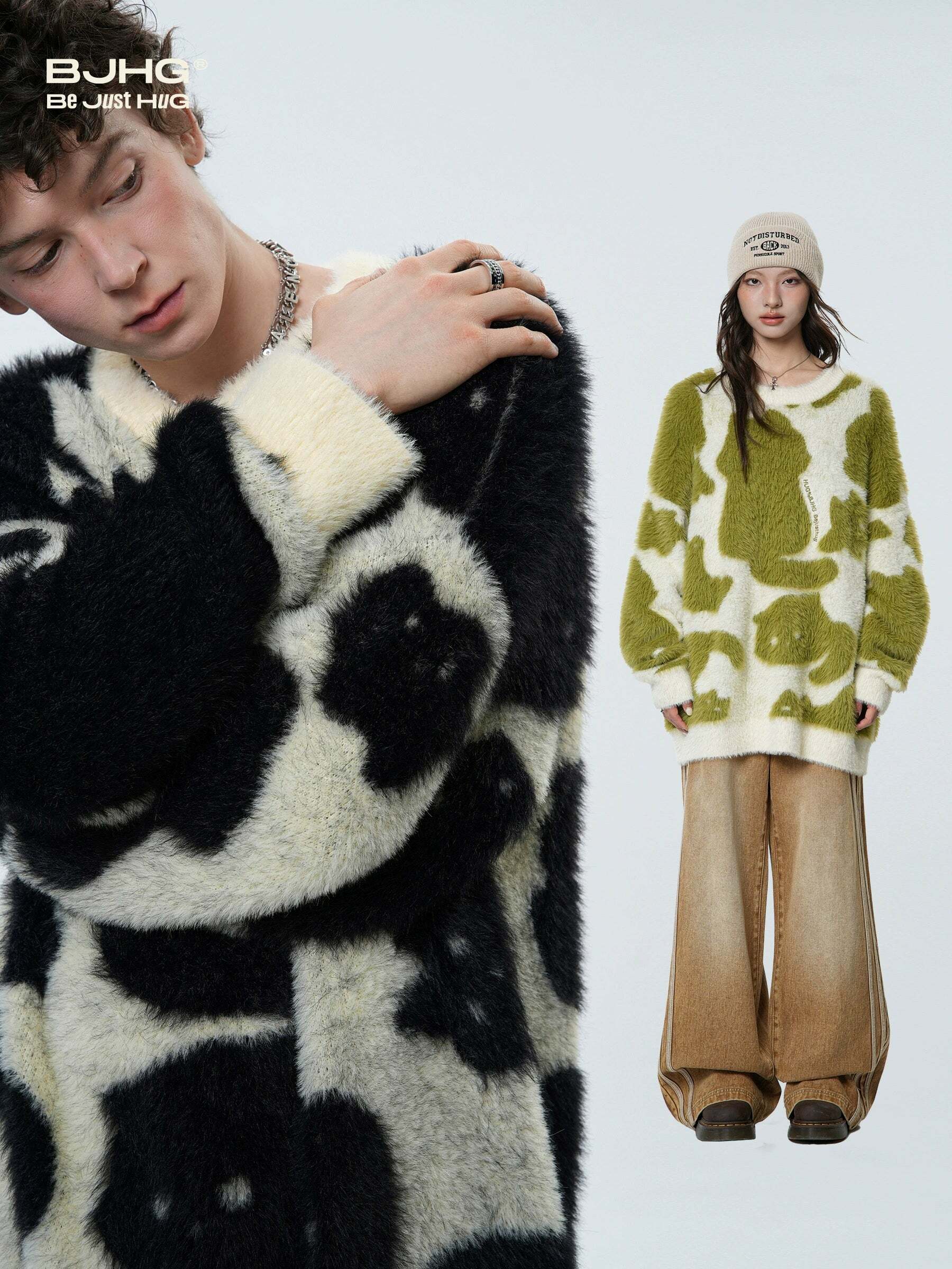 BJHG 'Feline Good' Sweater - Y2K Grunge, 90s Retro, Pastel Goth, Summer Y2K Out