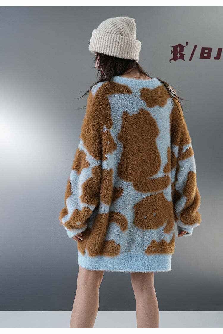 BJHG 'Feline Good' Sweater - Y2K Grunge, 90s Retro, Pastel Goth, Summer Y2K Out