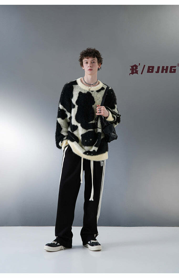 BJHG 'Feline Good' Sweater - Y2K Grunge, 90s Retro, Pastel Goth, Summer Y2K Out