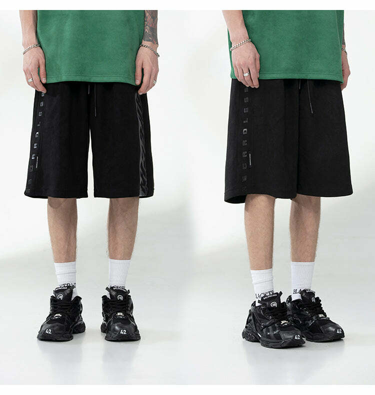 BJHG 'Regardless' Y2K Grunge Basketball Shorts - 90s Retro Summer Outfit for Women