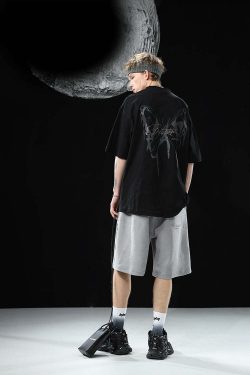BJHG 3M Reflective Butterfly Tee - Y2K Summer Grunge, 90s Retro, Pastel Goth, Y2K Club